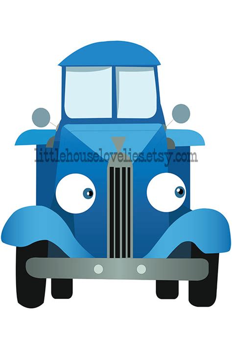 Printable Little Blue Truck Clipart